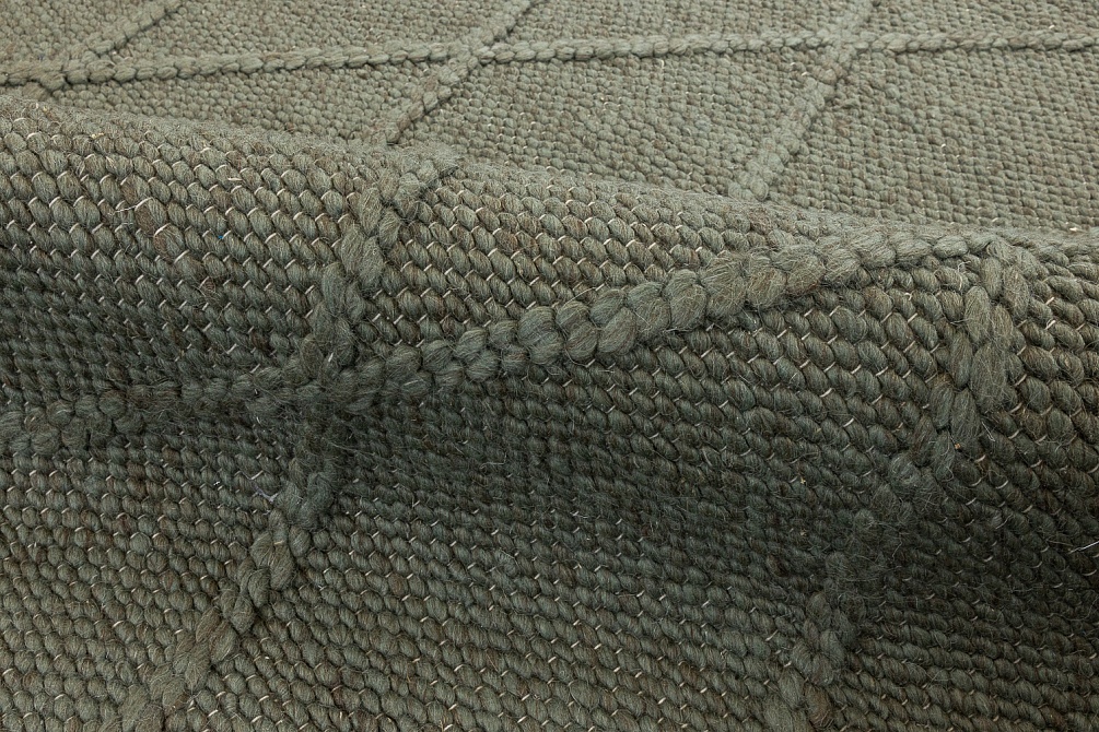 Индийский ковер из шерсти и полиэстера «COAST DIAMOND RUG» Green 3