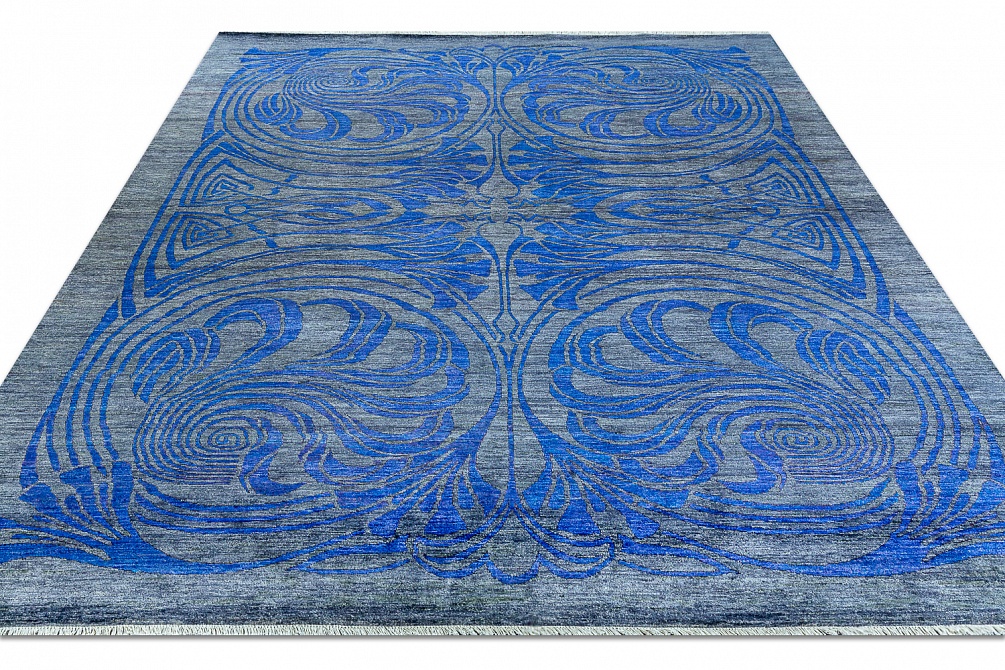 Пакистанский ковер из шерсти «LIBERTY A/B 10/10» 938-CHR-BLU