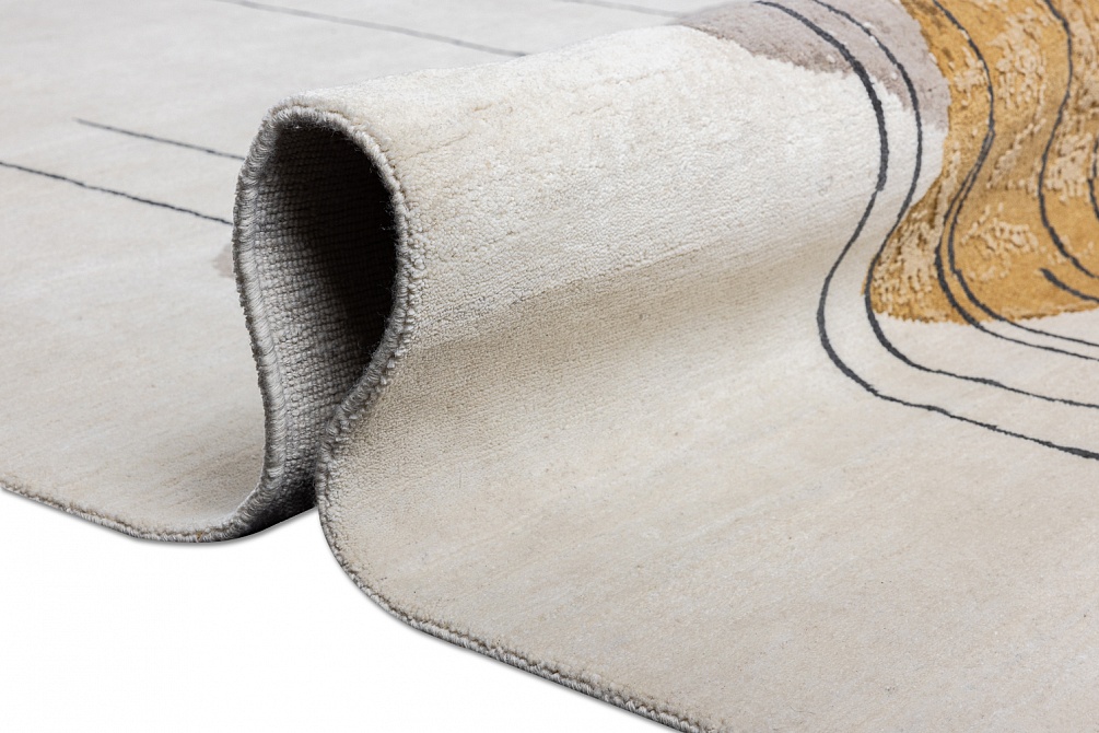 Индийский ковер из шерсти и шёлка «HOLLYWOOD ART» CE6626-IVORY