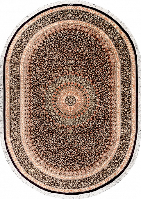 Иранский ковер из шёлка «QUM MM IR» 14-244-IR(Oval) 1
