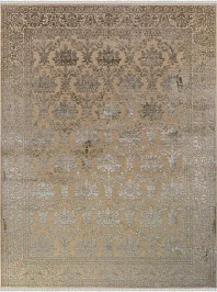 Индийский ковер из шерсти и арт-шёлка «KING OF AGRA» NO54-GLD-GLD 1