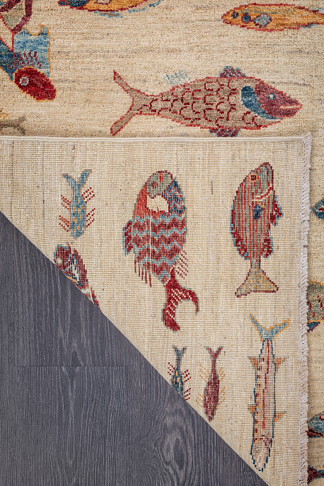 Пакистанский ковер из шерсти «FISH» BGE(120X177)