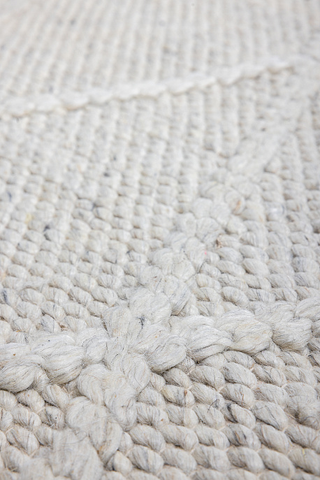 Индийский ковер из шерсти «COAST DIAMOND RUG» WHITE