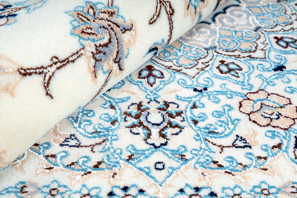 Иранский ковёр из шерсти и шёлка «NAIN 6LA» 21-003