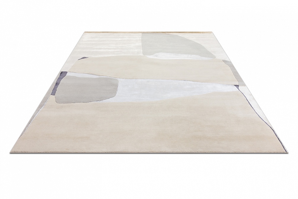 Индийский ковер из шерсти, шёлка и эвкалиптового шёлка «TECTONIC» D1-C3 2