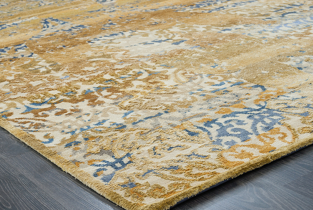Непальский ковёр из шерсти и шёлка «ART COLLECTION» BUTTERFLY GOLD(CX3385)