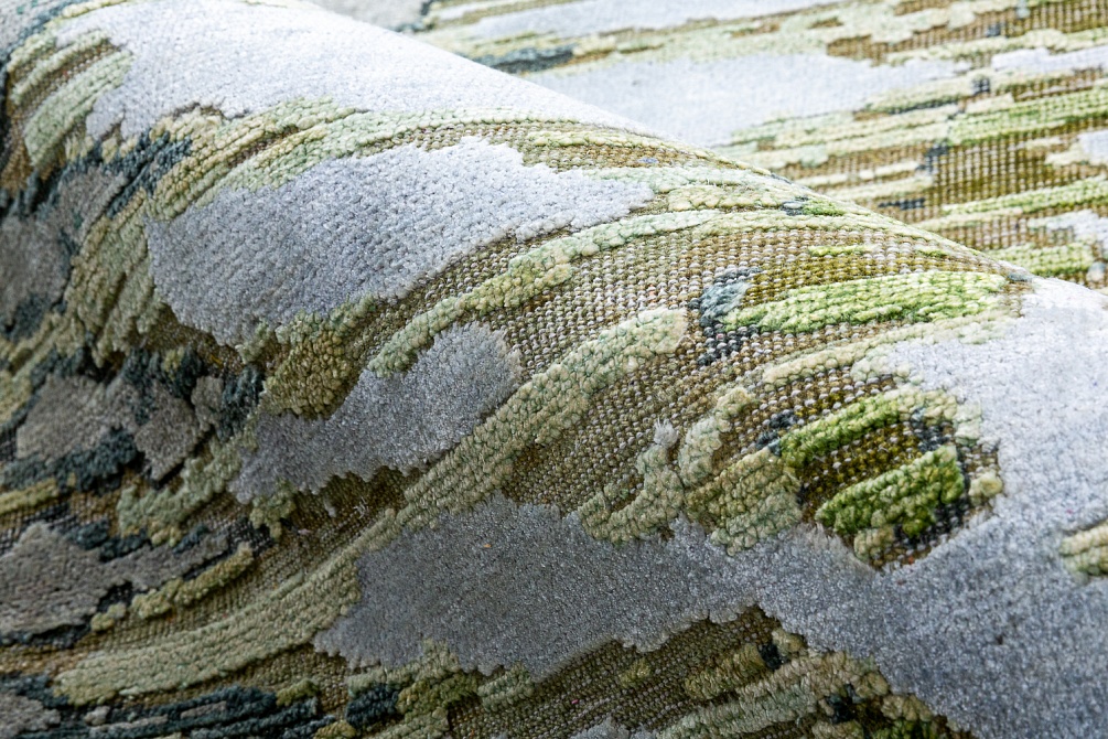 Индийский ковер из шёлка и шерсти «HOLLYWOOD ART» M218-GREEN