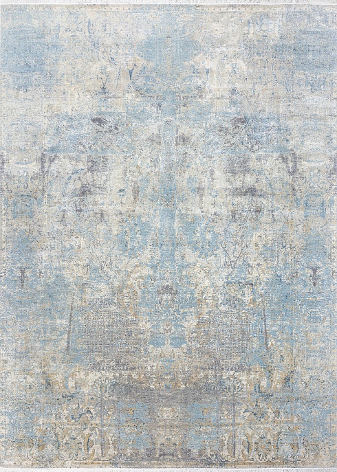 Индийский ковер из шёлка и шерсти «FRESCO» NIT03-NEW-BLUE