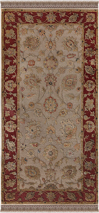 Индийский ковёр из шерсти и шёлка «AURORA 14/14» QNQ03-MIVR-RED