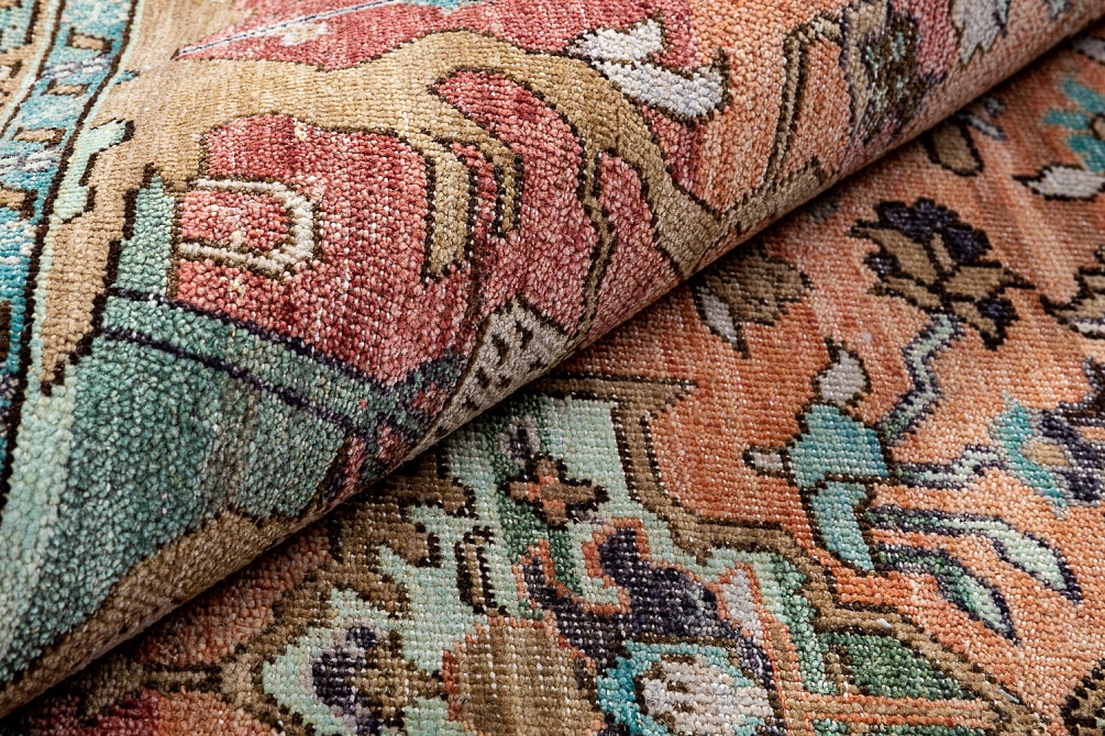 Индийский ковер из шерсти и хлопка «SOMEPLACE IN TIME» EA3006-L.CORAL-S.BLUE 5