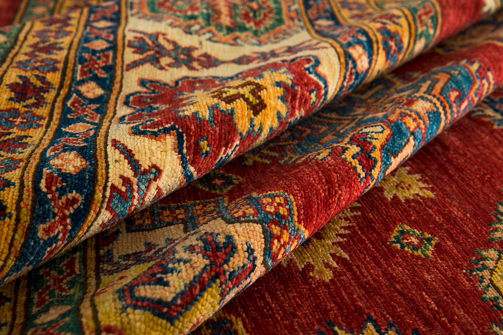 Пакистанский ковёр из шерсти «KAZAK SUPER» RED-IVR