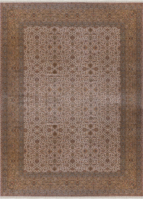 Индийский ковер из шёлка «KASHMIR SILK 24Х24» WC 2009 CREAM (367x493)