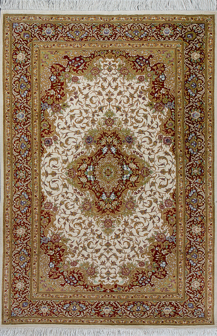 Иранский ковер из шёлка «QOM» 13-7021/S-IR