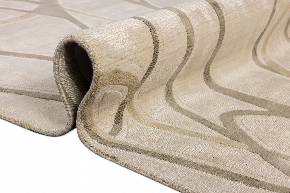 Индийский ковер из арт-шёлка и шерсти «EVEREST» 2023308-MOUSE