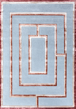 Индийский ковёр из шерсти, арт-шёлка и хлопка