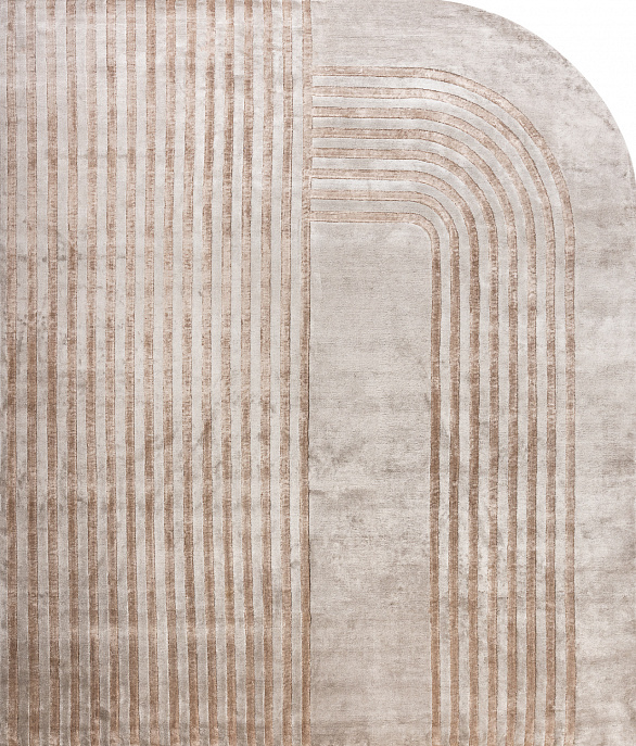 Индийский ковер из арт-шёлка и шерсти «LINES» LINES-05-BGE
