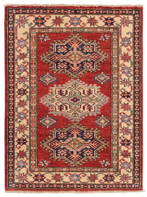Пакистанский ковер из шерсти «KAZAK CLASSIC» RED-IVR(82X111)