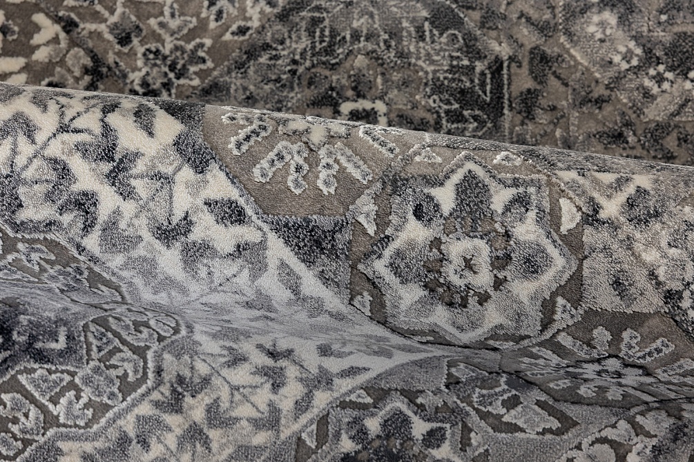 Турецкий ковер из эвкалиптового шёлка и акрила «VERSAİLLES PALACE» 8522A-ANT-LGRY 4
