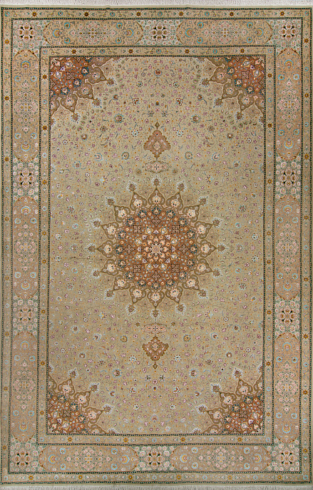 Иранский ковер из шерсти и шёлка «TABRIZ IR» 10-525-IR