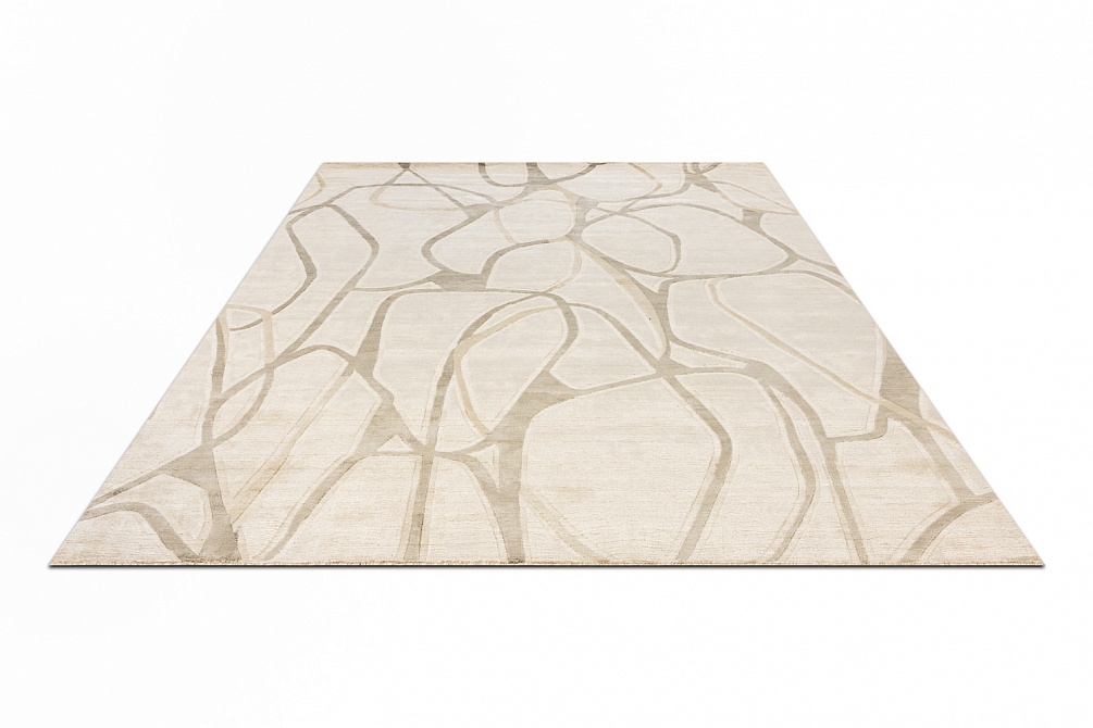 Индийский ковер из арт-шёлка и шерсти «EVEREST» 2023308-MOUSE