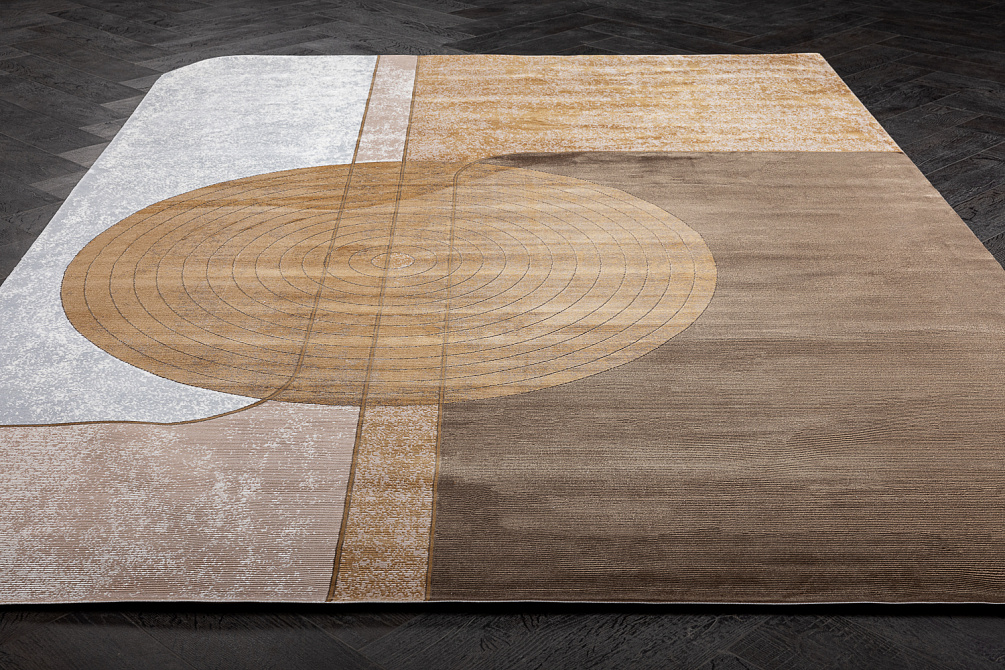 Турецкий ковёр из бамбукового шёлка и акрила «WALDORF ASTORIA» 2062A-BRN-BRN