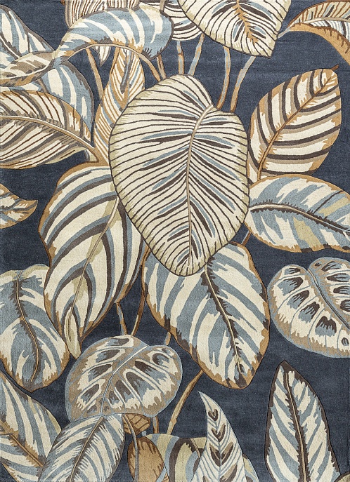 Индийский ковер из шерсти «SANDERSON» Calathea Charcoal 50805