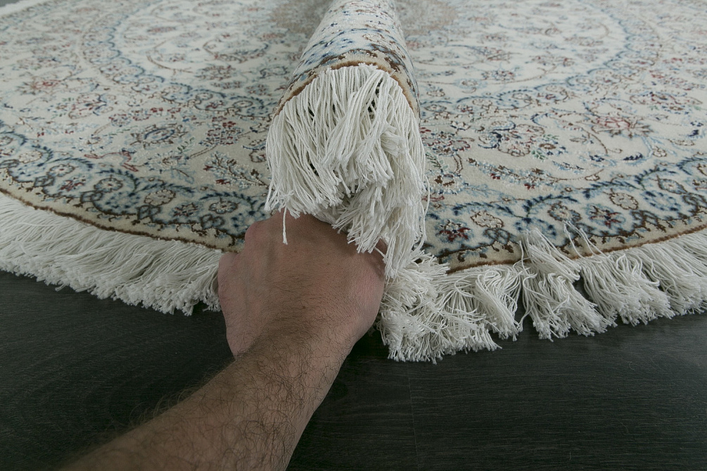 Иранский ковёр из шерсти и шёлка «NAIN 6LA» 15-39A(Round)