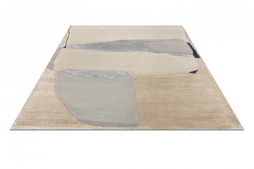 Индийский ковер из шерсти, шёлка и эвкалиптового шёлка «TECTONIC» D1-C3 3