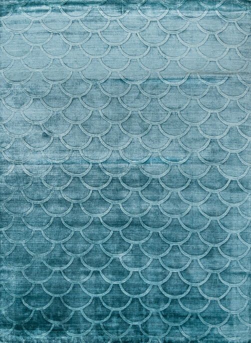 Индийский ковер из арт-шёлка и шерсти «JAZZ» 2019008-BLUE
