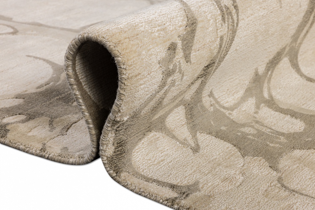 Индийский ковер из арт-шёлка и шерсти «EVEREST» 2023196-OTTER