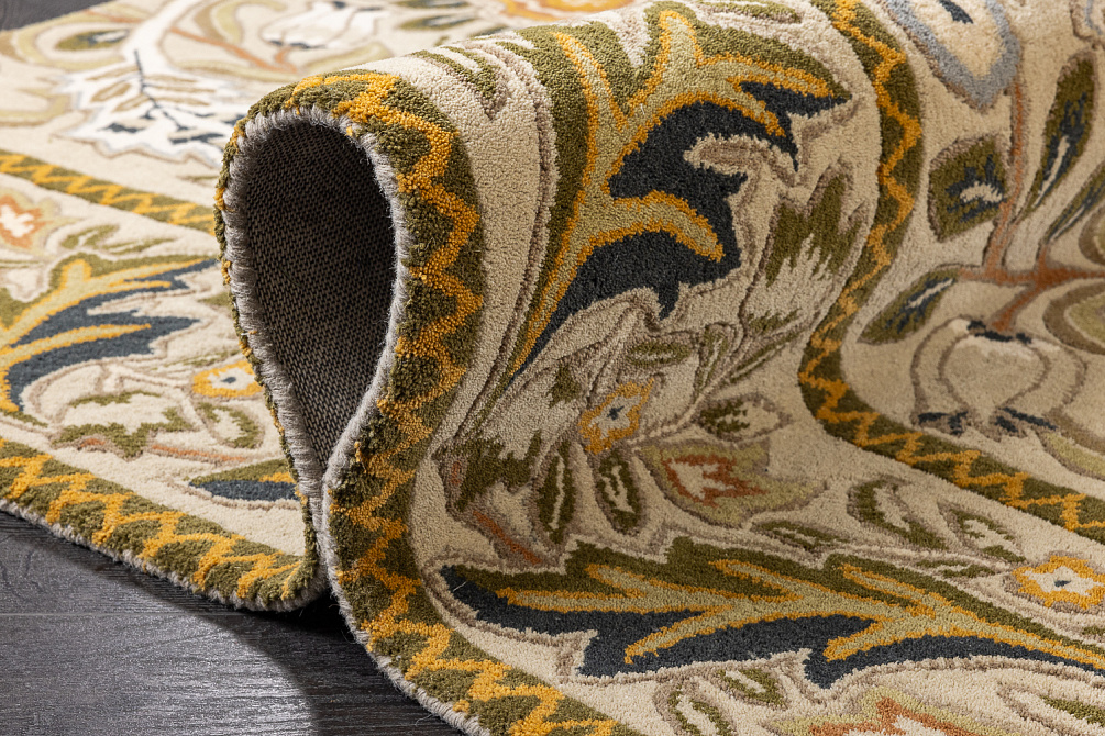 Индийский ковер из шерсти «MORRIS & CO» Wilhelmina Linen-Mustard 127401