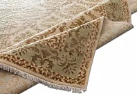 Индийский ковер из шерсти и арт-шёлка «KING OF AGRA» NO68-CRE-LGRN 4