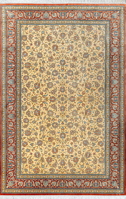 Иранский ковер из шёлка «QOM» 9-164-IR
