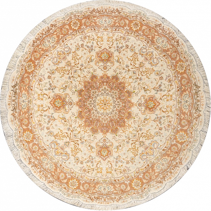 Иранский ковер из шерсти и шёлка «TABRIZ IR» 9-701-IR(Round) 1