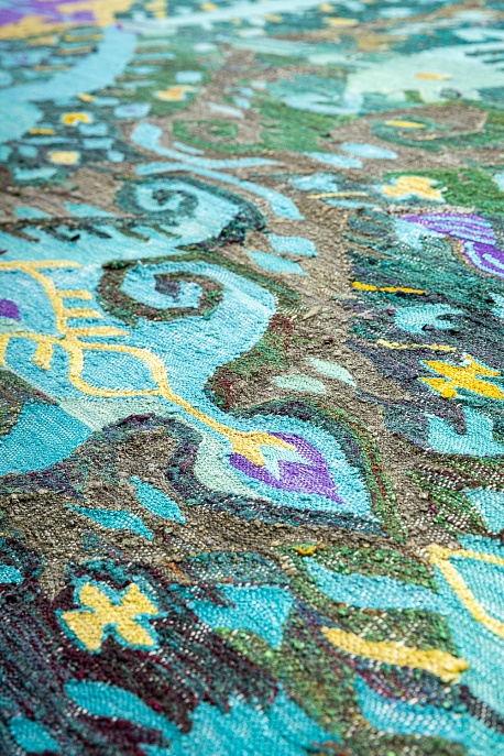 Индийский ковер из шёлка «KILIM SILK» P26-MIX-MIX 6