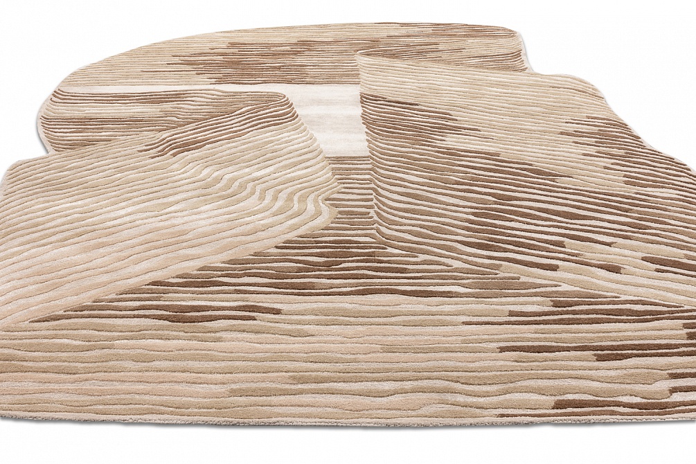 Индийский ковер из шерсти, хлопка и арт-шёлка «LUCIO» TOP262-A.WHITE-T.BROWN 2