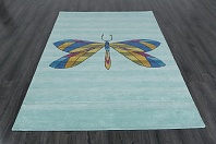 Индийский ковер из хлопка «HAPPY DAY» GNQ-0L-BLU-GRN 2