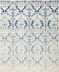 Непальский ковер из шерсти и шёлка «ART COLLECTION» DAMASK GR-D.BLUE-L.BLUE(90275) 1