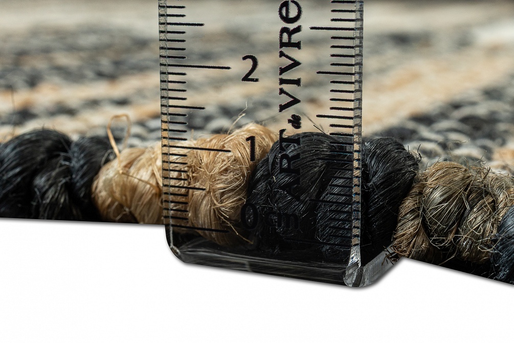 Индийский ковер из джута «JUTE» 1564-N.BLK-WHITE