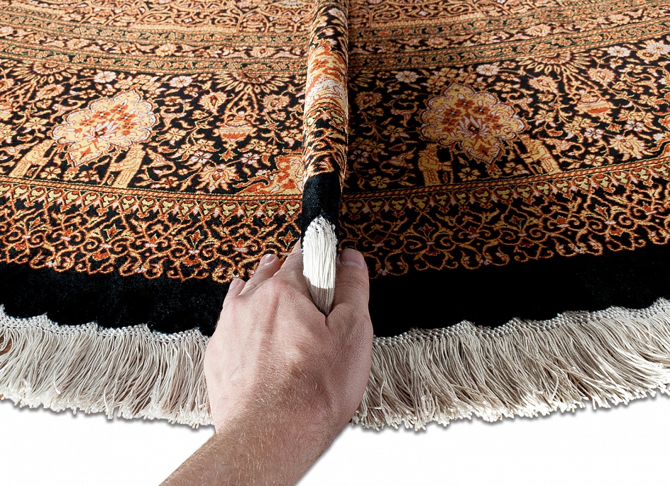 Иранский ковер из шёлка «QOM» 12-5-IR(Round) 7