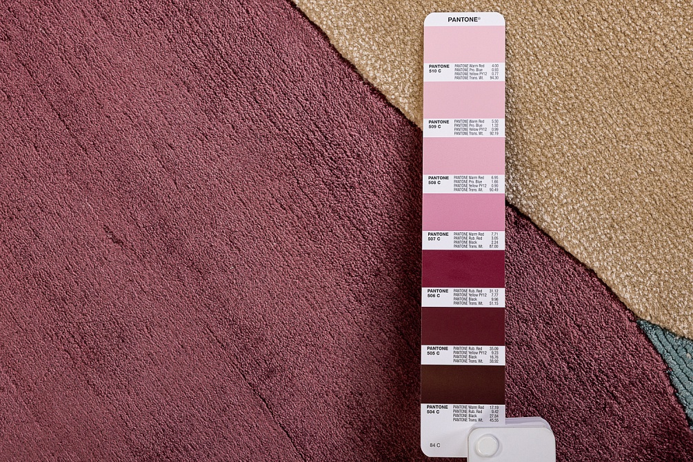 Индийский ковер из шерсти, шёлка и эвкалиптового шёлка «TECTONIC» D1-C5