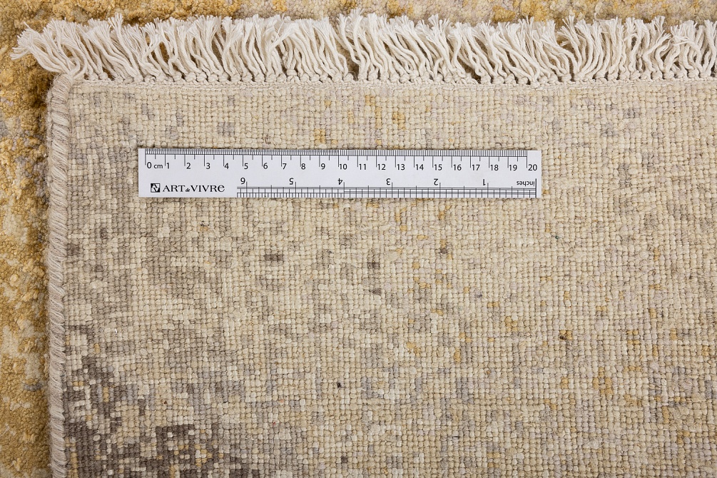 Индийский ковер из шерсти, шёлка и хлопка «HOLLYWOOD ART» CE9296A-CHARCOAL-YELLOW