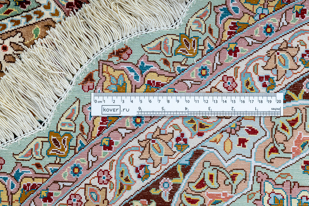 Иранский ковёр из шёлка «QUM MM IR» 11-496-IR(Round)