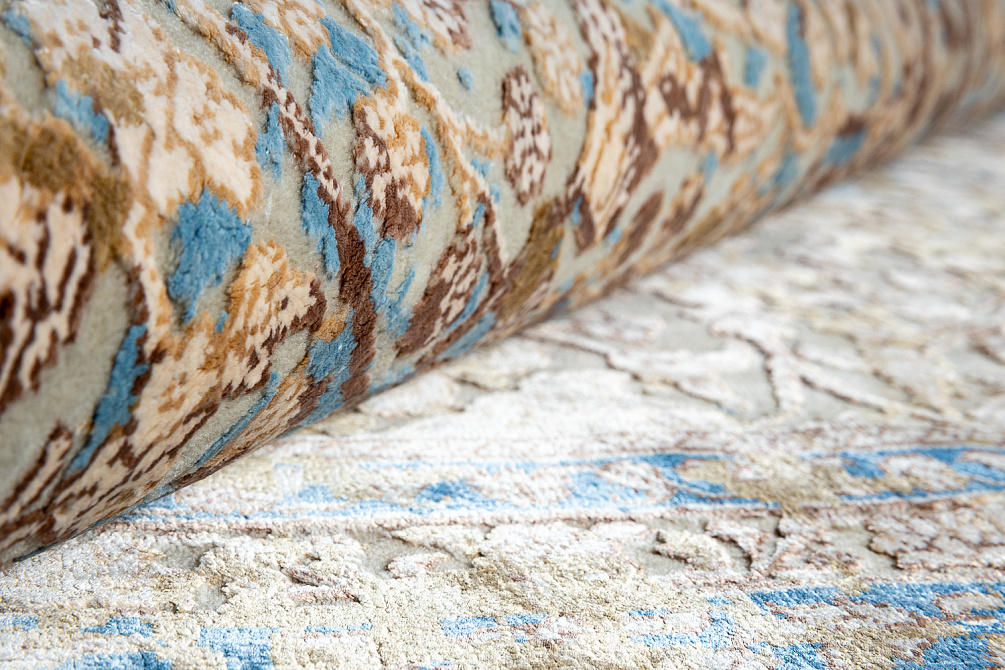 Индийский ковёр из шерсти и эвкалиптового шёлка «CRAZY CLASSIC» PR516-COLOR-6
