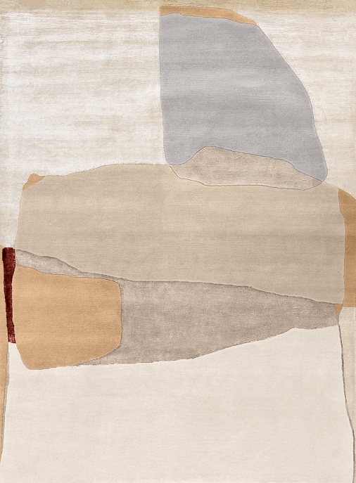 Индийский ковер из шерсти, шёлка и эвкалиптового шёлка «TECTONIC» D1-C1 1