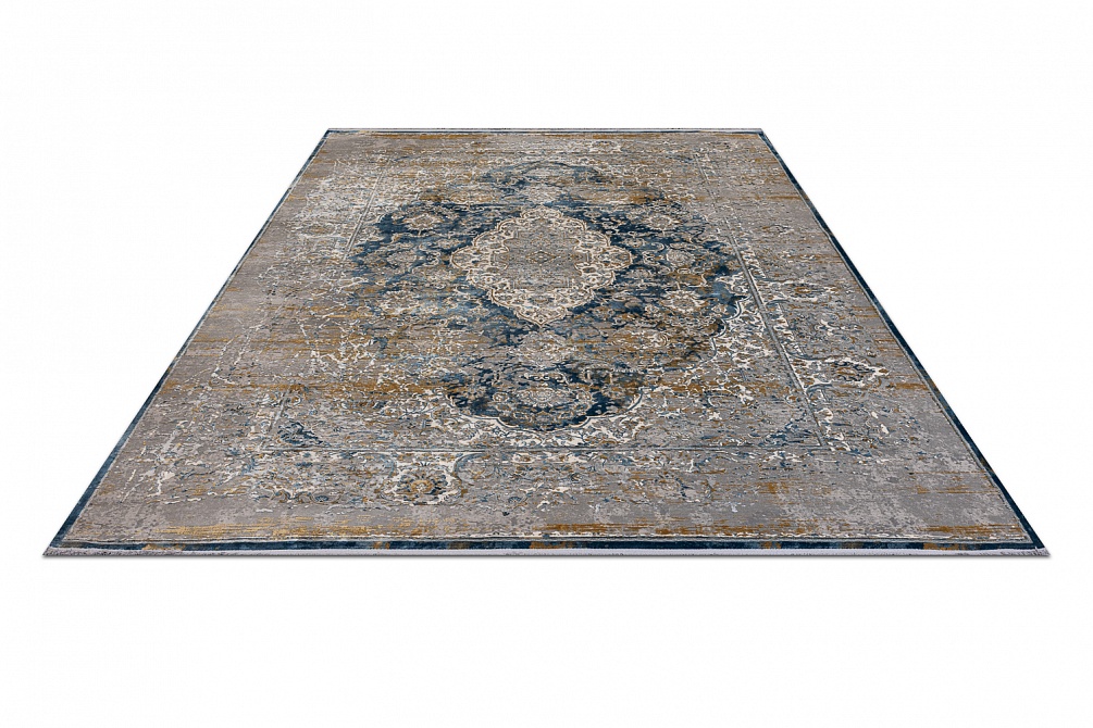 Турецкий ковер из эвкалиптового шёлка и акрила «VERSAİLLES PALACE» 5991A-LGRY-DBLU 3