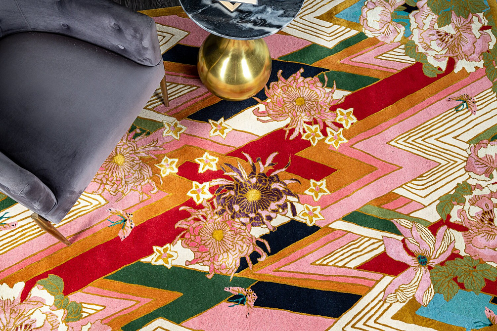 Индийский ковер из шерсти и арт-шёлка «WENDY COLLECTION» SHANGHAI BLOSSOM