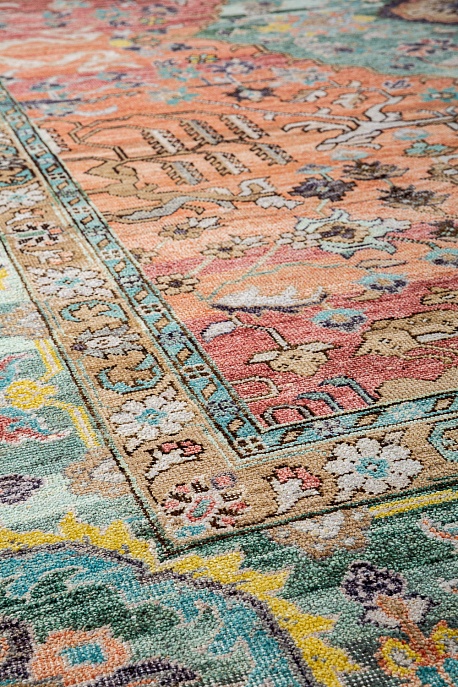 Индийский ковер из шерсти и хлопка «SOMEPLACE IN TIME» EA3006-L.CORAL-S.BLUE 6