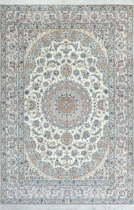 Иранский ковер из шерсти и шёлка «NAIN 6LA» 21-008