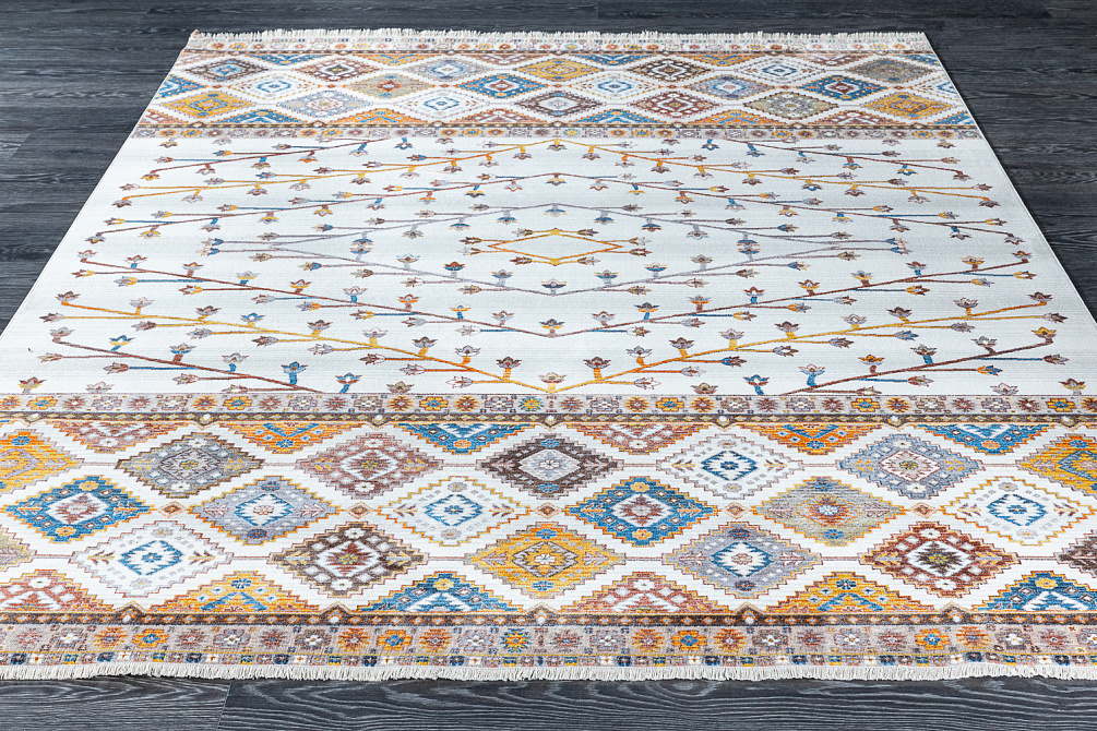 Турецкий ковёр из полиэфирного шёлка «MYSTIC» 0670A-BONE-BEIGE